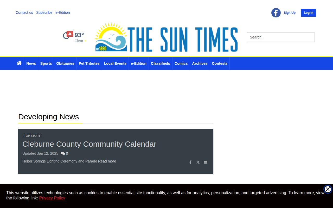 Cleburne County local news coverage on the Sun-Times website